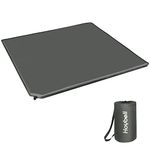 Hoybell Baby Mat Compatible with 50x50 inch Playpen, Self Inflating Mattress Play Yard Pad with Carry Case, Portable and Comfortable – Dark Grey