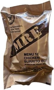 Genuine USGI Individual MRE [Meal, Ready to Eat] Inspection Date 01/2024 or Newer - You Choose Menu - Complete Ration with Entree, Snacks, Dessert, Drink Mix, Utensils, Condiments and FRH. (#16 Chicken Burrito Bowl)
