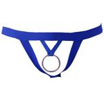 iiniim Men Sexy C-Ring Cock Ring Strap Push Up Pennis Enchancer Ball Lifter G-Strings Thong Underwear 2# Blue One Size