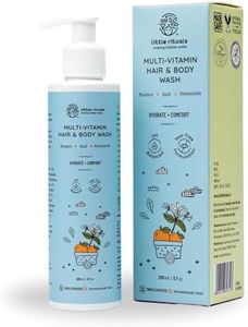 Little Rituals Baby Multi-Vitamin Body & Hair Wash - Tear Free + pH 5.5. Formulated with the best plant botanical - HONEYSUCKLE, BASIL, MANDARIN. Natural, Organic, Dermat tested, SWISS Technology (200ml)