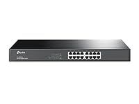 TP-Link 16 Port Gigabit Ethernet Switch | Plug and Play | Sturdy Metal w/ Shielded Ports | Rackmount | Fanless | Limited Lifetime Protection | Unmanaged (TL-SG1016)