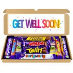 Get Well Soon Gift - Chocolate Hamper, Letterbox Chocolate Gift Box of 10 Fullsize Cadbury Dairy Milk Chocolate bars, Ideal Gifts For Women & Gifts For Him (Get Well Soon)