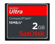 Sandisk 2GB Ultra 15MBS Compact Flash CF Card - Retail Pack