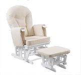 Kidzmotion Serenity Nursing Glider maternity chair white with footstool … (White)