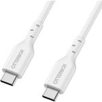 OtterBox Reinforced USB C-C Cable, MFi Certified, Charging Cable for iPhone and iPad, Ultra-Rugged, Bend and Flex Tested, 2M, White