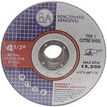 Benchmark Abrasives 4-1/2" Quality Thin Cut Off Wheel Metal & Stainless Steel 0.040" Thick 7/8" Arbor, Aluminum Oxide Cutting Wheel, Grinding Wheel - 25 Pack