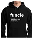 Tstars Funcle Definition Novelty Gifts Funny Sweatshirt Uncle Hoodies for Men X-Large Black