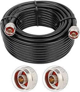 XRDS-RF 50ft LMR240 Coax Extension Cable N Male to N Male Connector Pure Copper Low Loss Coaxial Cables for 3G/4G/5G/LTE/GPS/WiFi/RF/Ham/Radio to Antenna or Phone Signal Booster Use 50 Ohm(Not for TV)
