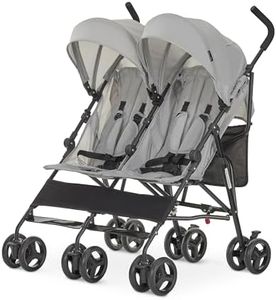 Dream On Me Twin Venture Umbrella Stroller in Light Gray
