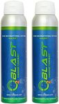 O2 Blast - Pure Oxygen Supplement, Quick Recovery for Exercise and Focus, Sanitary flip top Cap (4 Liter Oxygen Canisters - 2 Pack - Natural)