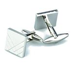 S&W SHLAX&WING Square Polished Cufflinks for Men Cuff Links New Classic