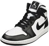 Nike Women's Basketball Shoe, White/Black-panda Mid, 8.5