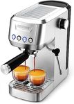 MAttinata Espresso Machine 20 Bar, Espresso Maker with Milk Frother for Cappuccino, Latte, Stainless Steel-Mattino