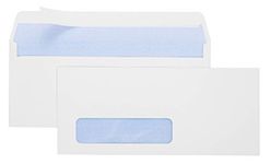 Office Deed 500#10 Envelopes SELF SEAL Business Envelope Single Window Design, Security Tint Pattern for Secure Mailing, Invoices, Statements & Legal Document, 4-1/8 x 9-1/2 Inches