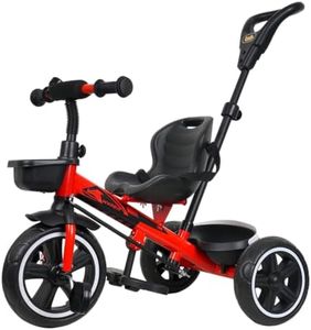 Luusa® Rx500 Kids Tricycle with Parental Control, Seat and seat Belt for Age Group 2+ Years Carrying Capacity Upto 25-KGS Proudly Made in India (Red)