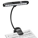 Kootek 9 LED Clip On Light Reading Lights with USB Rechargeable Lithium Battery Adjustable Flex Neck LED Bright Booklight with AC Adapter