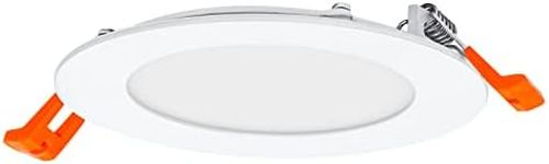 LEDVANCE LED SPOT Integrated Slim Ø 12cm, Round recessed Ceiling spot for Indoor use, dimmable, 8W, Colour Temperature 3000-6500K, 240 Lumen, Flat Design, Clamping Device, White