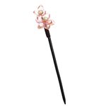 Lurrose Chinese Hair Stick Crystal Flower Hair Chopstick Retro Wooden Hairpin Decorative Hair Accessory for Women Girls Long Hair