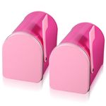 Tandefio 2 Pcs 5'' x 3'' Tinplate Mailbox Toy Mini Tin Mailbox Small Decorative Mailbox DIY Craft for Boys and Girls Greeting Card Exchange Gift Prize Supply(Pink)