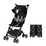 gb Pockit All-Terrain Stroller – Carry-On Compliant, Ultra Compact, Lightweight, Breathable Fabric, Travel-Friendly, Easy Fold, Fits in Overhead Bins, Comfortable for Babies, Velvet Black