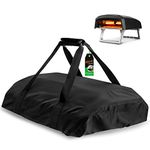 NutriChefKitchen Portable Pizza Oven Bag - Durable and Heavy Duty 300D Oxford Fabric Cover w/Shoulder Strap & Nylon Handle, Protects from Dust & Damage, Ideal for Traveling, Fits NCPIZOVN, Black