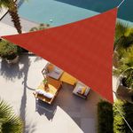 Shade&Beyond Triangle Sun Shade Sail 16'X16'X16' Permeable Canopy Rust Red for Patio Garden Yard Deck Pergola (We Make Custom Size)