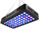 165W LED Aquarium Light,Full Spectrum Dimmable LED Coral Light,2 Switches for Saltwater Reef White Blue Aquarium Lighting Marine Reef Tank