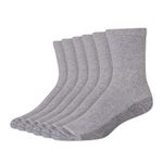 Hanes mens 6pk Sport Cuts Crew Athletic Socks, Grey, 6 12 US