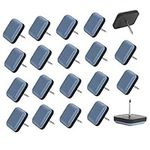 Chair Gliders, Furniture Sliders Teflon Easy Moving Pads Square with Nail Feet Protector for Carpet, Tiled, Hardwood Floor(20pcs, Blue)