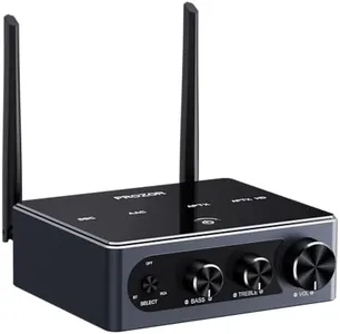 PROZOR Bluetooth 5.2 DAC Amplifier Optical/RCA/AUX Input, aptX-HD/aptX/AAC Support, 100W x 2 Class D Stereo Amp, Plug n Play Home Audio Amplifiers for Passive Speakers, Works with Smartphone PC TV