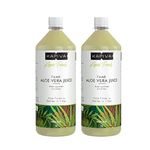 Kapiva Thar Aloe Vera Juice (with Pulp) 1L | Rejuvenates Skin and Hair | Natural Juice made within 4 hours of harvesting | No Added Sugar (Pack of 2)