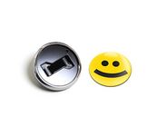 GoBadges CKC011 Type Face Smile - Magnetic Chrome Grill Badge Holder Combo/Universal Fit/No Tools Required/Weather-Proof And Car-Wash Safe
