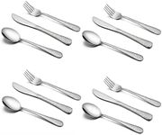 12-Piece Toddler Kids Silverware Set, HaWare Stainless Steel Hammered Flatware Cutlery, Children Tableware Includes 4 Spoons 4 Forks 4 Butter Knives, Ideal for Preschooler, Dishwasher Safe