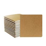 zmybcpack 24 Pack Mini Kraft Paper Blank Notebook, 4 x 4 inch Unlined Journals Sketchbooks Pocket Journal for Kids, Students,Travelers