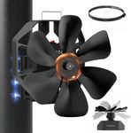 Oscillating Wood Stove Fan, Magnetic Pipe Fireplace Fan & Retaining Ring