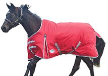 WeatherBeeta ComFiTec Classic Standard Neck Lite Horse Rug, Red/Silver/Navy, 6'6