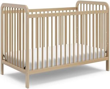 Storkcraft Pasadena 3-in-1 Convertible Crib (Driftwood) – GREENGUARD Gold Certified, Converts to Daybed and Toddler Bed, Fits Standard Full-Size Crib Mattress, Adjustable Mattress Height