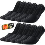 RUIXUE 10 Pairs Mens Women's No Show Socks Low Cut Non Slip Cotton Invisible Socks