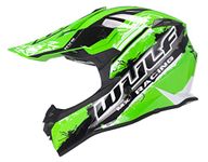 Wulfsport Off Road Pro Motocross Helmet Adult Motorcycle Motorbike Helmets Green M (57-58cm)