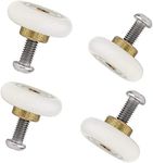 Set of 4 Dia 19mm Stainless Steel Shower Door Wheels Rollers Runners, White, 19mm x 5mm (Stainless steel-4PCS) (4)