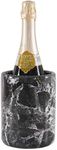 Radicaln Marble Wine Chiller Tabletop Black 5.5"x6.5" Inch Handmade Wine Cooler - Tall Portable Home & Kitchen Decoration - Champagne Cooler Best for Utensil, Flower Vase & Stationery Holders (BZ-03)