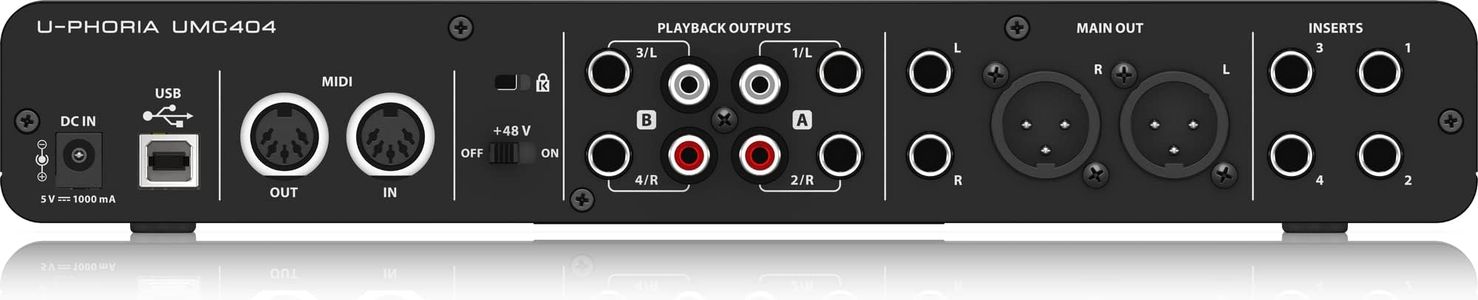 Behringer UMC404HD USB Audio Interface – 4-Channel Recording