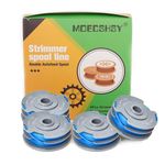 MOECSHSY Strimmer Spool for Flymo, Strimmer Wire,Trimmer Spool Line for Flymo 1.5mm Double Autofeed Spools Replacement Compatible for Flymo FLY289 Grass Cutter Trimmer Wire Refills 36ft (4 PACK)