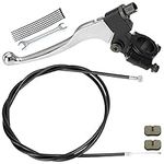 YOXUFA 7/8" 22mm Left Brake Clutch Handle Lever 155cm Cable with Brake Pads for Coleman CT100U CC100X 98cc 3HP Baja Doodle Bug DB30 Motovox MBX10 MBX11 Monster Moto Powersport Mini Bike Parts