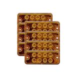 8pcs Side Marker Lights - MASO 12V/24V Universal Indicator of Position Lamps LED Front Rear Lights with Orange Amber Bulbs for Truck Trailer Van Caravan Lorry Car Bus