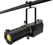 SHEHDS LEKO LED Zoom 350W RGBW Profile Stage Spotlights, Zoom Range of 19°–46°, 3,000 to 14,000K Par Ellipsoidal Lights Manual Focus Four-Leaf Manual Cut Light Barrier DMX512 Disco DJ Lights for Show