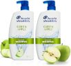 Head & Shoulders Anti-Dandruff Shampoo with 1% Pyrithione Zinc, Clinically Proven & Scalp Care Treatment, Fresh Green Apple Scent, 32.1 Fl Oz Each, 2 Pack