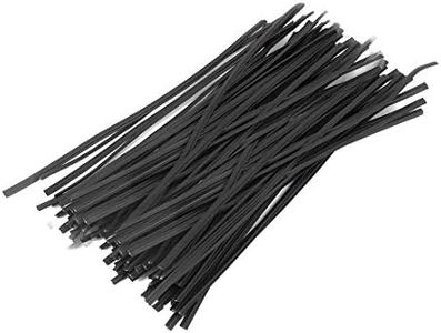 Tangser Plastic Black 6" Twist Ties, Reusable Cable Ties,Long Garbage Bag Twist Ties, Trash Bag Coated Ties, Twisty Ties for Organizing, Plant Hollding, Office, Christmas Tree (500 Pcs/6 inch)
