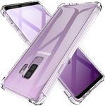 SmartLike Samsung Galaxy S9+, [Bumper] Exculsive Transparent with Anti Dust Plugs Shockproof Slim Back Cover Case for Samsung Galaxy S9+ / Samsung Galaxy S9 Plus - Transparent