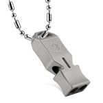 TACRAY Titanium Emergency Whistle, Double Tube Designed Necklace Whistle for Camping, Hiking, Pet Training